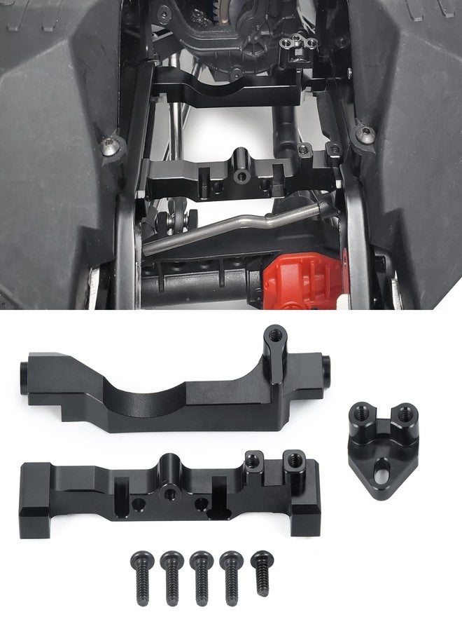 JGGZONE حامل سيرفو من سبائك الألومنيوم من JGGZONE لسيارة Axial SCX10 III AXI03007 1/10 RC Crawler Car، قطع غيار وملحقات ترقية، مجموعة حامل سيرفو (أسود) - Image 3